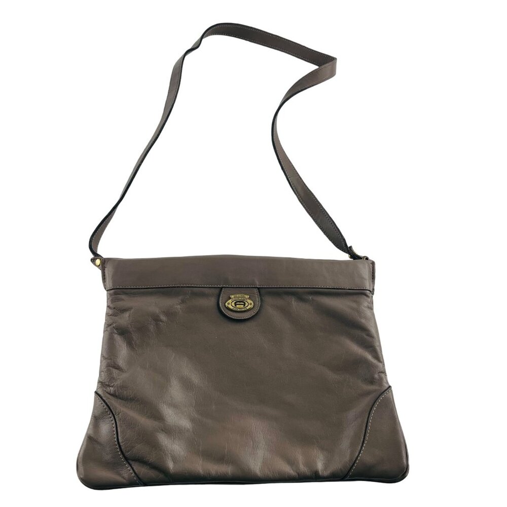 Vintage‎ Etienne Aigner Handbag Gray Crossbody Hinged Opening